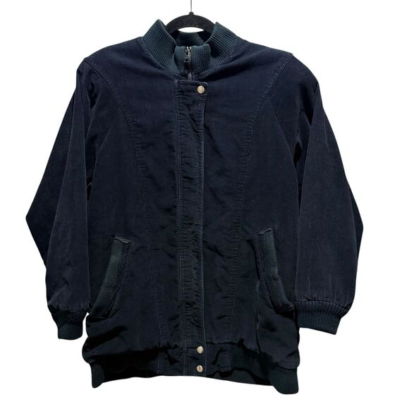 Vintage JW Robinsons Corduroy Jacket Small Black Plaid Flannel Lined 80s 90s - Picture 4 of 15